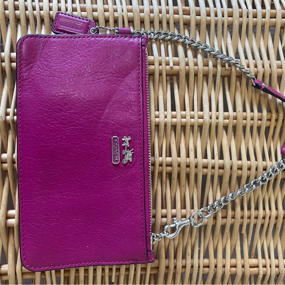 Coach Purple Fuchsia Clutch Wristlet